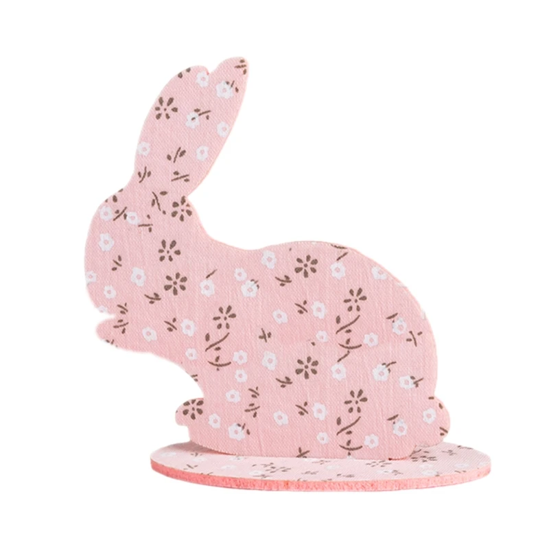 

4Pcs Happy Easter Bunny Table Centerpiece Felt DIY Spring Party Home Decorations 69HF