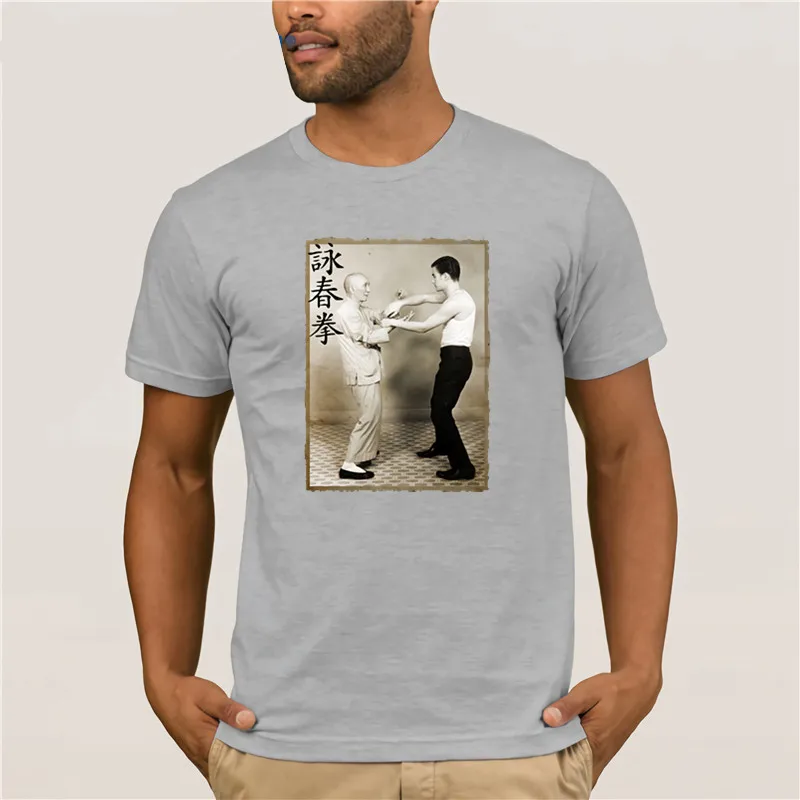 Модная футболка 2019 брендовая мужская модная с изображением Брюса Ли и Ip | Мужская