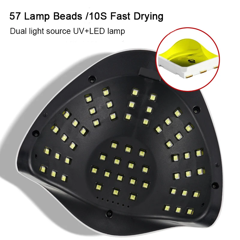Новая светодиодная лампа для сушки ногтей 80 Вт/114 Вт всех типов геля 45/57 шт. |