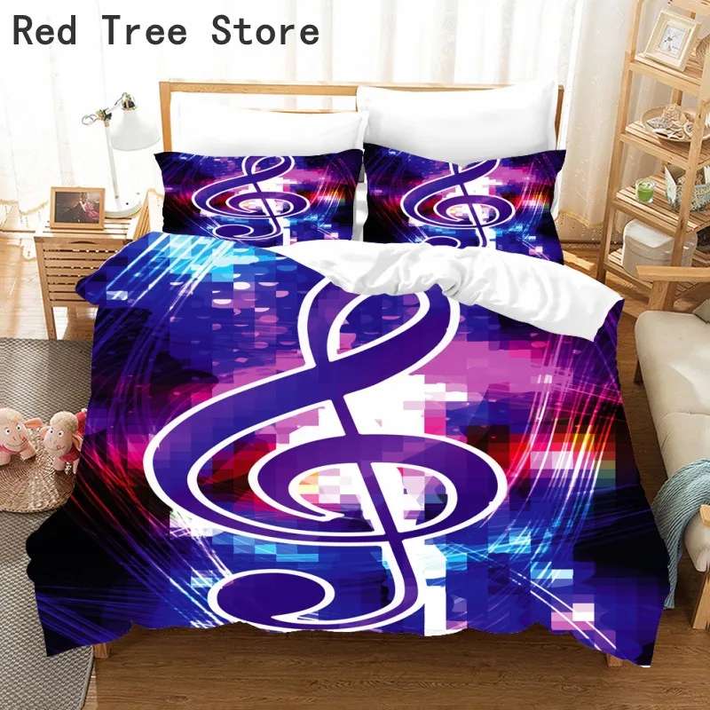 

Music Note Keyboard Bedding Set Art Design Duvet Cover with Pillowcase Shame Twin Full Kids Boy Comforter Quilt Queen King Size