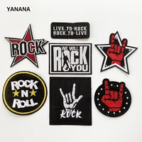 rock music icon patch badges embroidered applique sewing iron on badge clothes garment apparel accessories