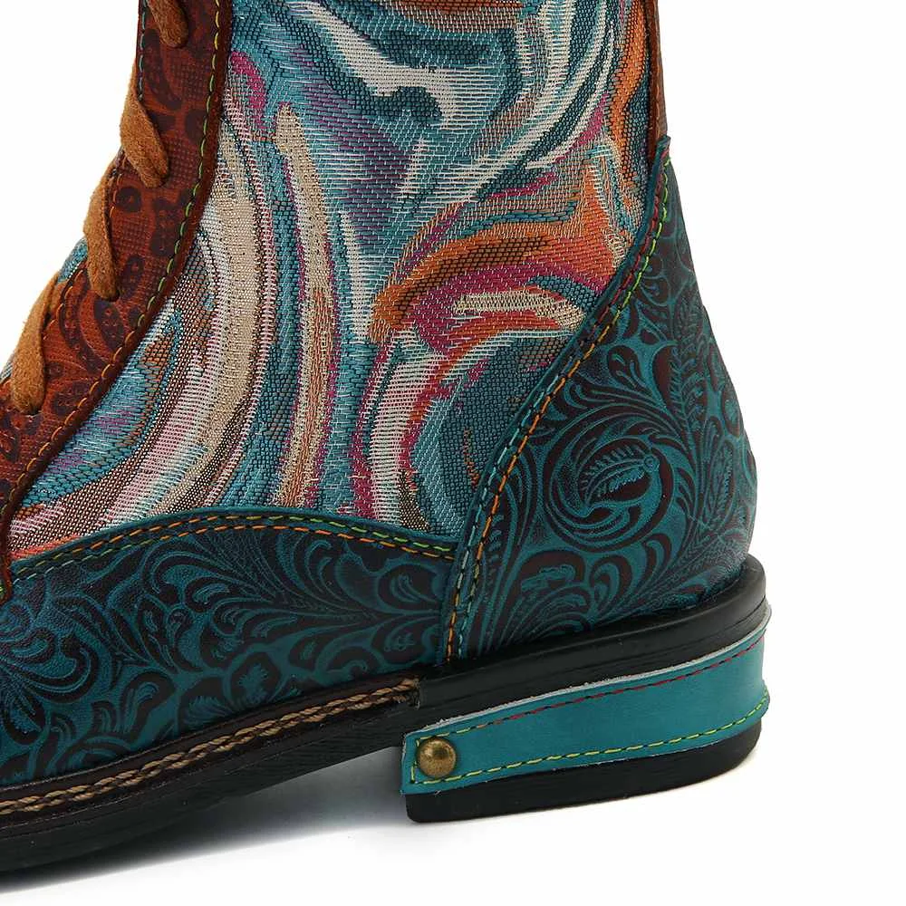 SOCOFY/Botas Mujer; короткие ботинки из тисненой натуральной кожи на плоской подошве со шнуровкой на молнии; женская обувь; женская зимняя обувь