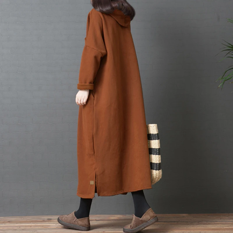 EaseHut женское зимнее платье с капюшоном 2020 новое поступление повседневное до