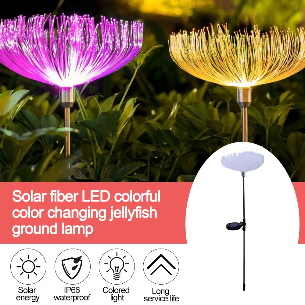 

Solar Powered LED Colorful Jellyfish Ground Lawn Lamp Garden Decoration Light Waterproof Landscape Holiday Light