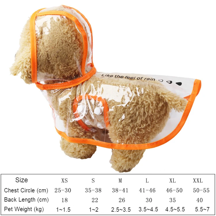 Прозрачный дождевик для собак кошка щенков дождевые пальто Тедди маленькие