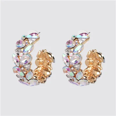 JURAN ZA, новая мода, геометрические висячие серьги с кристаллами,, Boho, ручной работы, висячие серьги для женщин, ювелирное изделие, подарок - Окраска металла: 51439-AB
