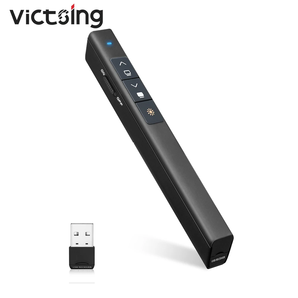 Лазерная указка VicTsing PC189 RF 2 4 ГГц Беспроводная точка питания PPT Clicker Магнитный USB