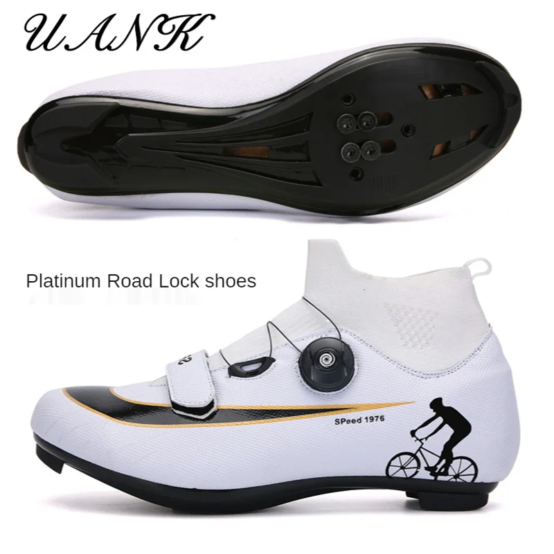 

UANK Cycling Mountain Bike Shoes Men's Sports Route Road Bike Speed Flat Sneakers Racing Women's Bike Mountain Bicycle Shoes