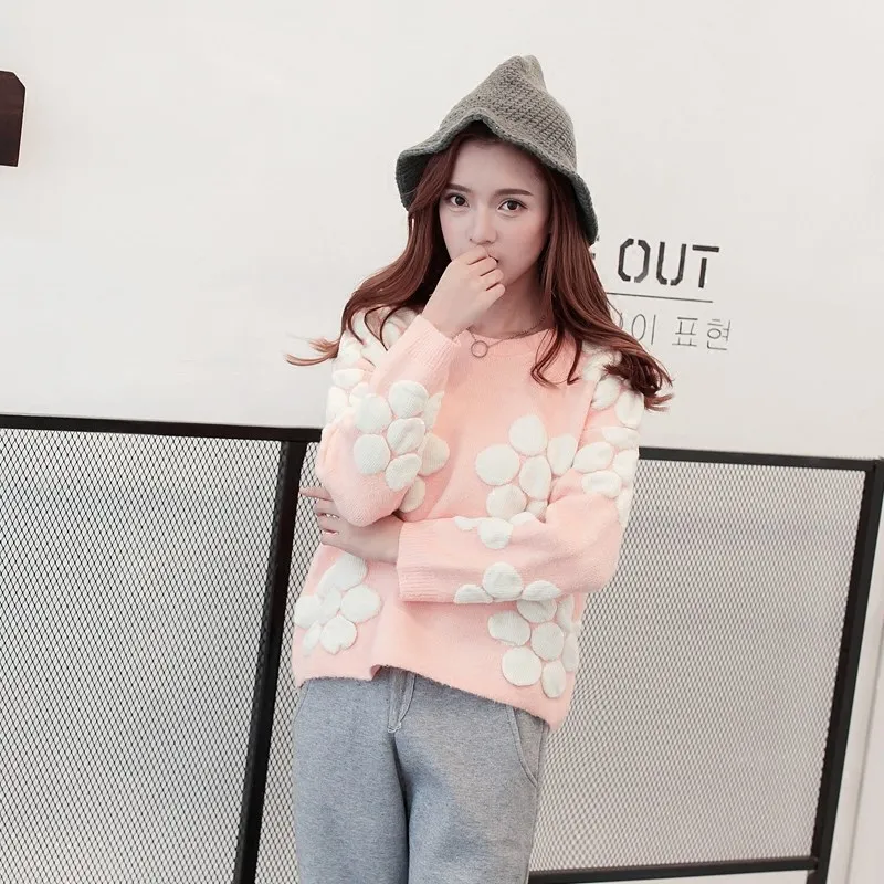 

Sweater women's pullover 2020 autumn new student jacket college wind bottoming knit jacket loose thickening average size