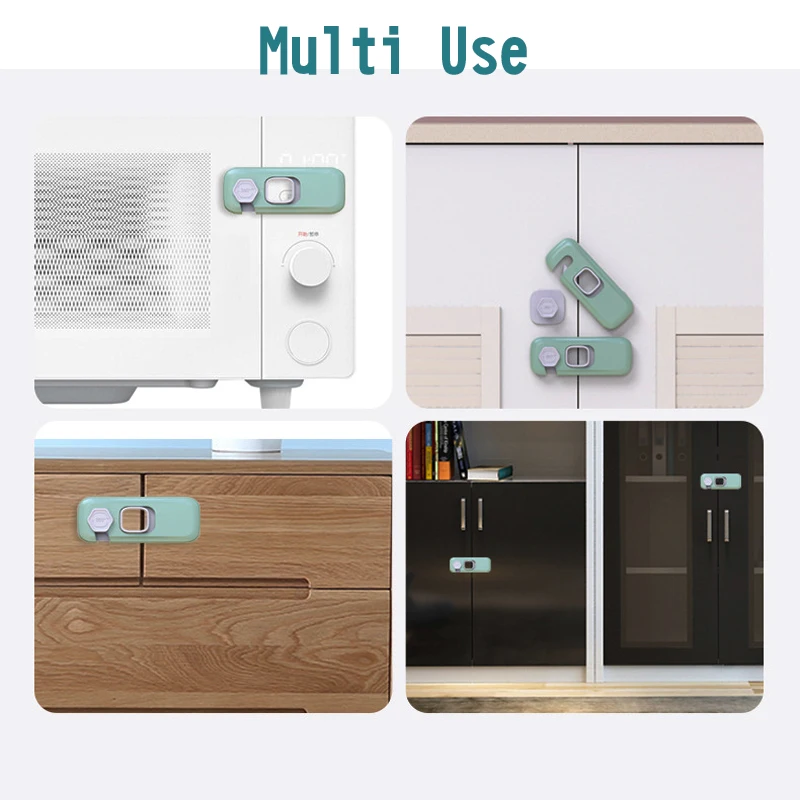 

Household ABS Baby Safety Protection Lock Anti-Pinch Cupboard Cabinet Door Drawer Children Security Locks Baby Care Accessories