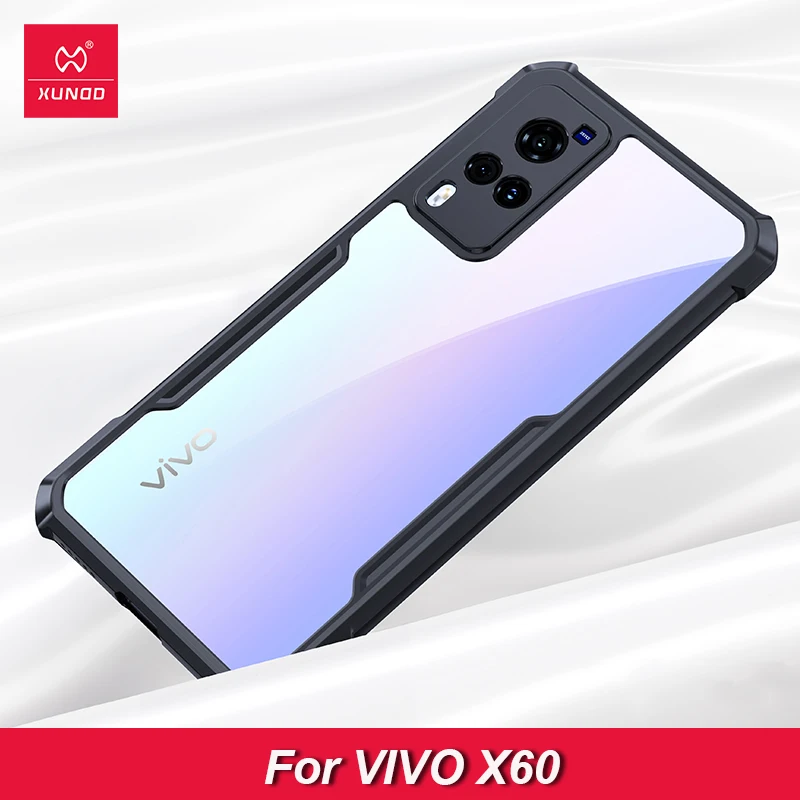 

For VIVO X60 Pro Case Shockproof Protective Phone Cover With Airbag Technology Shell XUNDD Original Transparent For VIVO X60 Pro