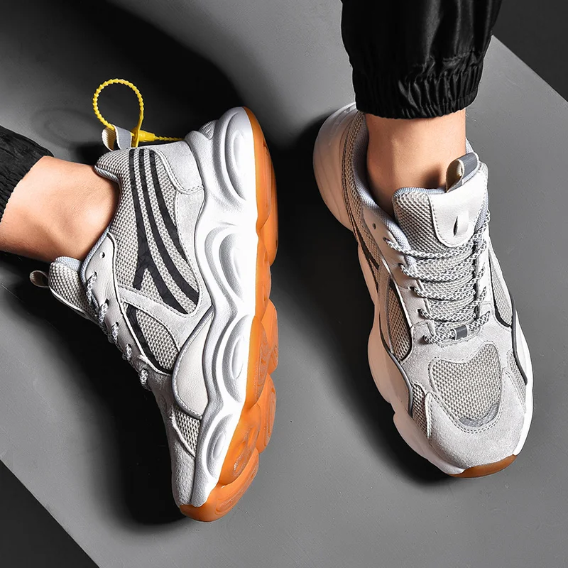 

2020 Comfortable Men's Fashion Casual Shoes High Top Sneaker 2020 Spring Men Shoes High Quality Non-slip Walking Shoe Zapatillas