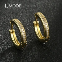 umode glossy round shape cubic zirconia earrings for women earring 2022 new fashion christmas party girl gift jewelry ue0760