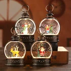 Имитация снежного шара, фонарь с водой и блестками, светодиодный Рождественский фонарь, Рождественский Декор, светодиодный светильник, Новогоднее украшение