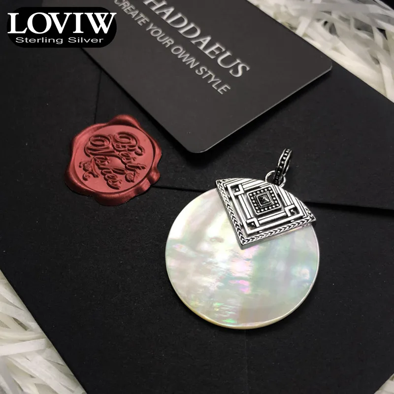 Подвеска с Африканским диском и перламутром новые зимние ювелирные изделия из