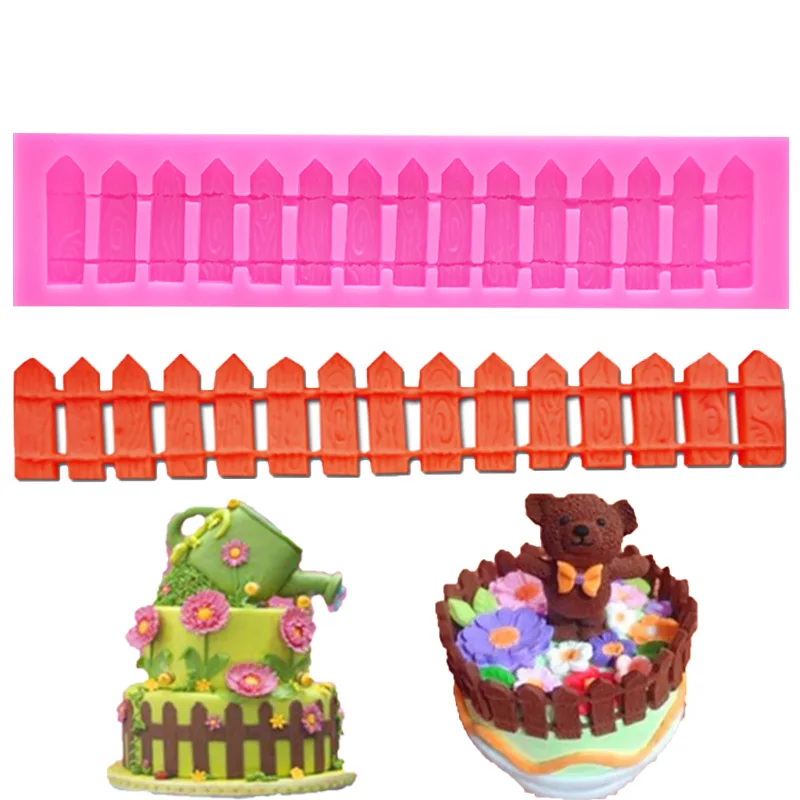 

DIY Fence Silicone Cake Decoration Mold for Sugarcraft Fondant Chocolate Mousse Baking Pastry Tools Dessert Bakeware Moulds