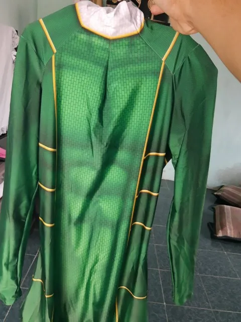 Зеленый Kyoryu снаряжение костюм Zyuranger Ranger Косплэй спандекс Костюмы для косплея