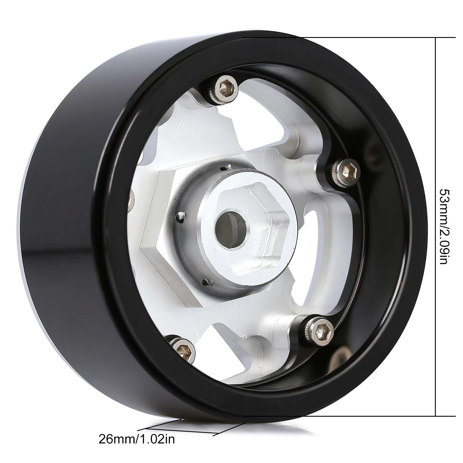 injora 4 шт cnc металл 19 beadlock 5 спиц обод кол