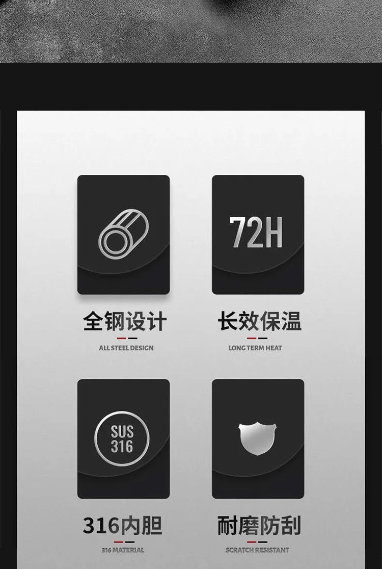 Centralworld 316 Stainless Steel Vacuum Flask Double-Layer Sports Water Bottle Bottle Outdoor Travel Water Cup