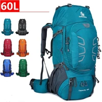 lightweight waterproof camping climbing bag 60l riding travel large capacity rucksack men women sports hiking outdoor backpack