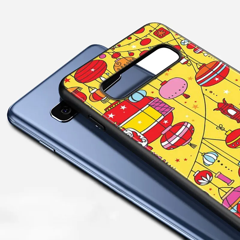 

Silicone Black Cover fan beauty art for Samsung Galaxy Note 10 Pro 9 8 Plus S10 5G S9 S8 S7 Plus S6 Phone case