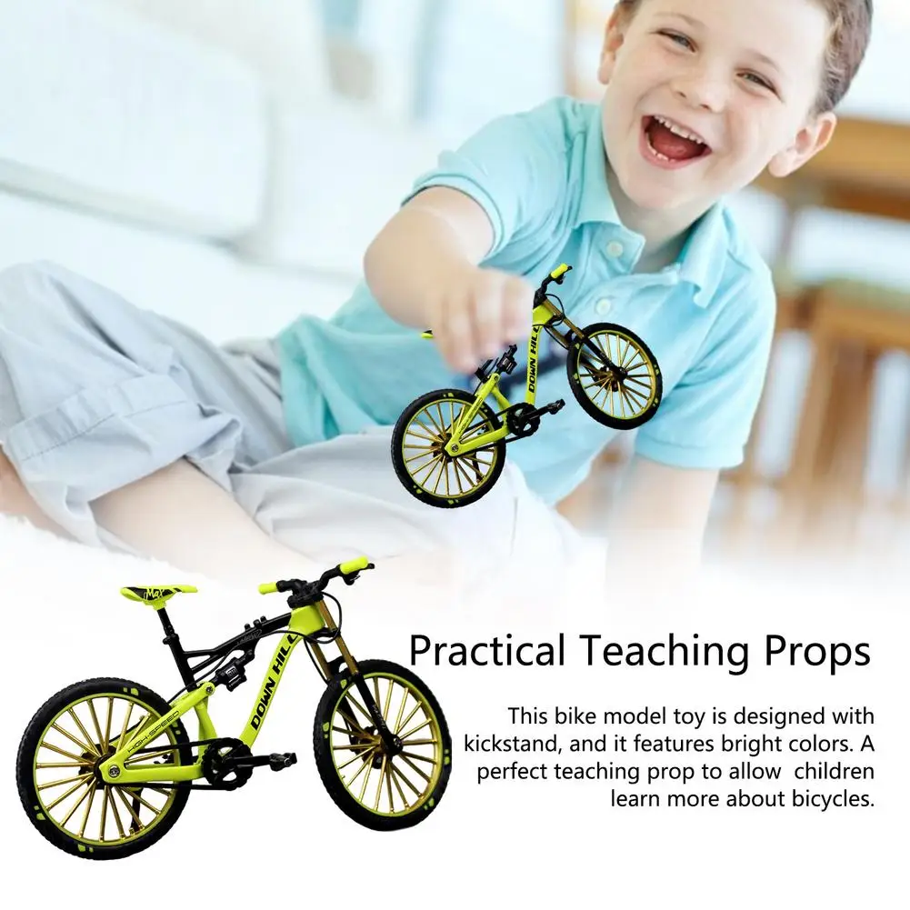 

1:10 Alloy Bicycle Model Finger Mountain Bike Toy For Desktop Finger Toys Gift Toy For Kids