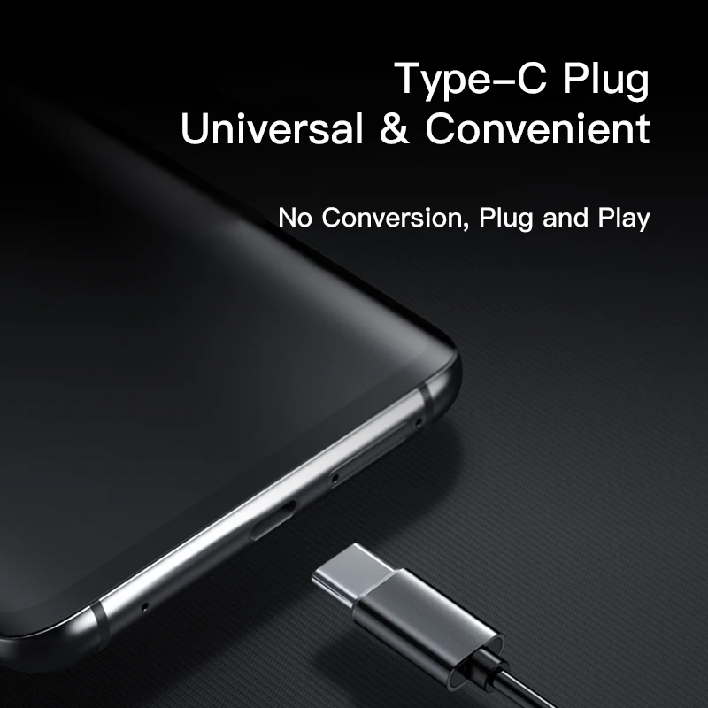 Проводные наушники с разъемом типа C стерео Проводная гарнитура USB Noice