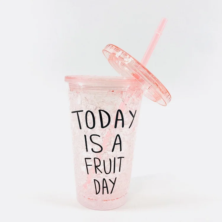 Тумблеры с крышками 16 унций цветные акриловые многоразовые чашки и соломинкой