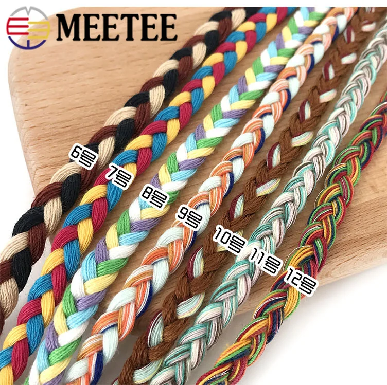 Плетеные хлопковые веревки 10 м 3 нити 8 мм для самостоятельного декора подарочная