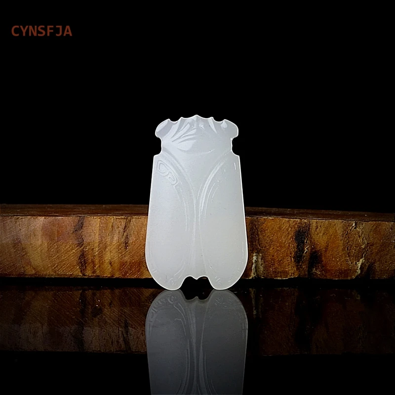 

CYNSFJA New Real Rare Certified Natural Hetian Mutton-Fat Jade Nephrite Lucky Amulet Successful Career Jade Pendant Hand Carved