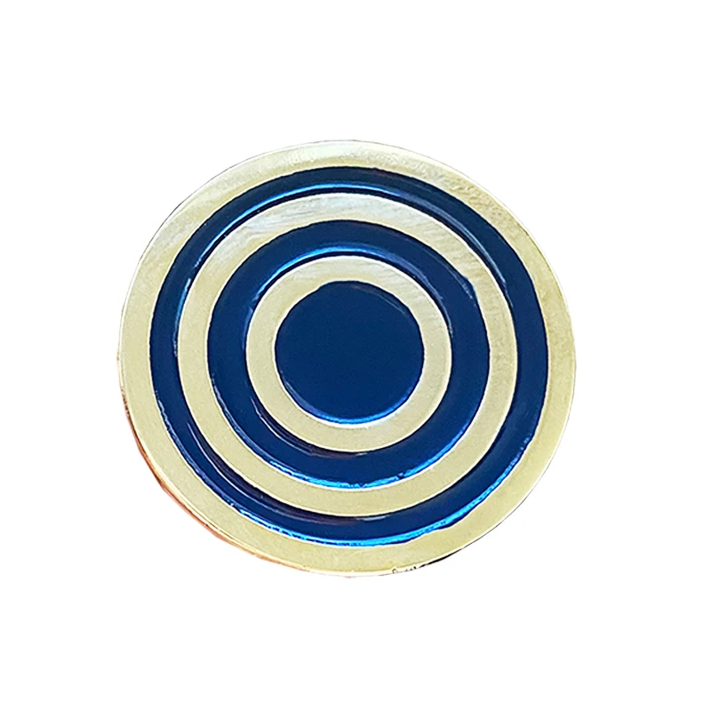

Оптовая продажа от производителя, темно-синяя круглая мягкая эмалированная булавка для лацкана из цинкового сплава