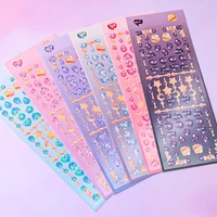 south korea ins colorful laser stickers creative aesthetics diy manual photo album scrapbook stationery stickers sequin stickers