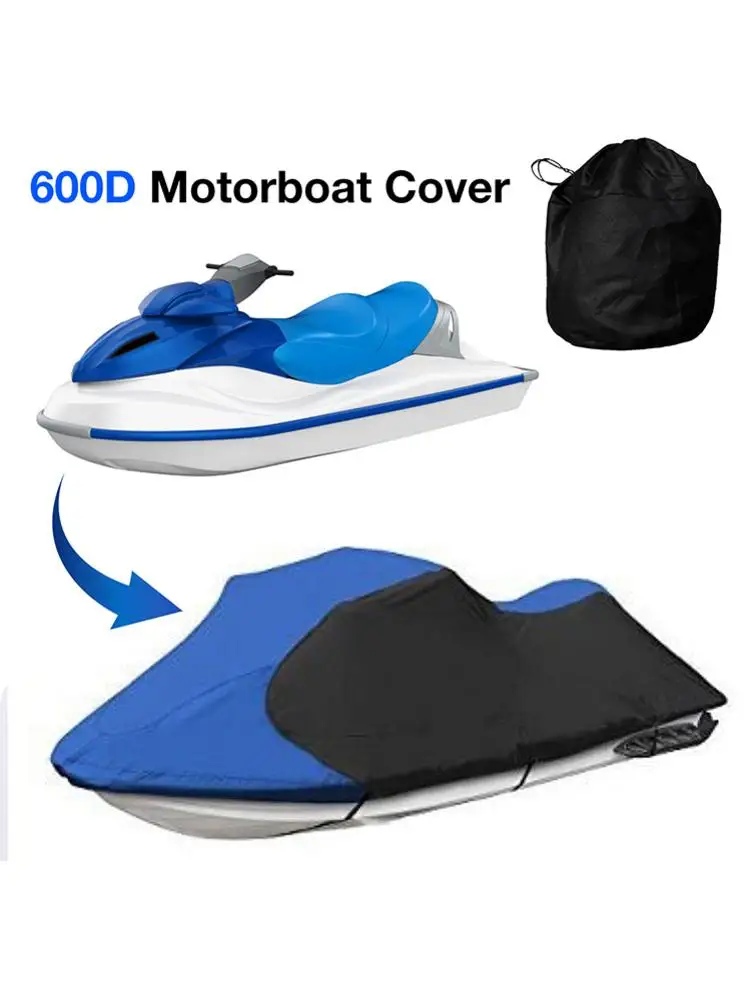 

600D Motorboat Cover High-quality Durable Heavy Duty Waterproof Dustproof Sunscreen Anti-UV Boat Protector Boat Accessories
