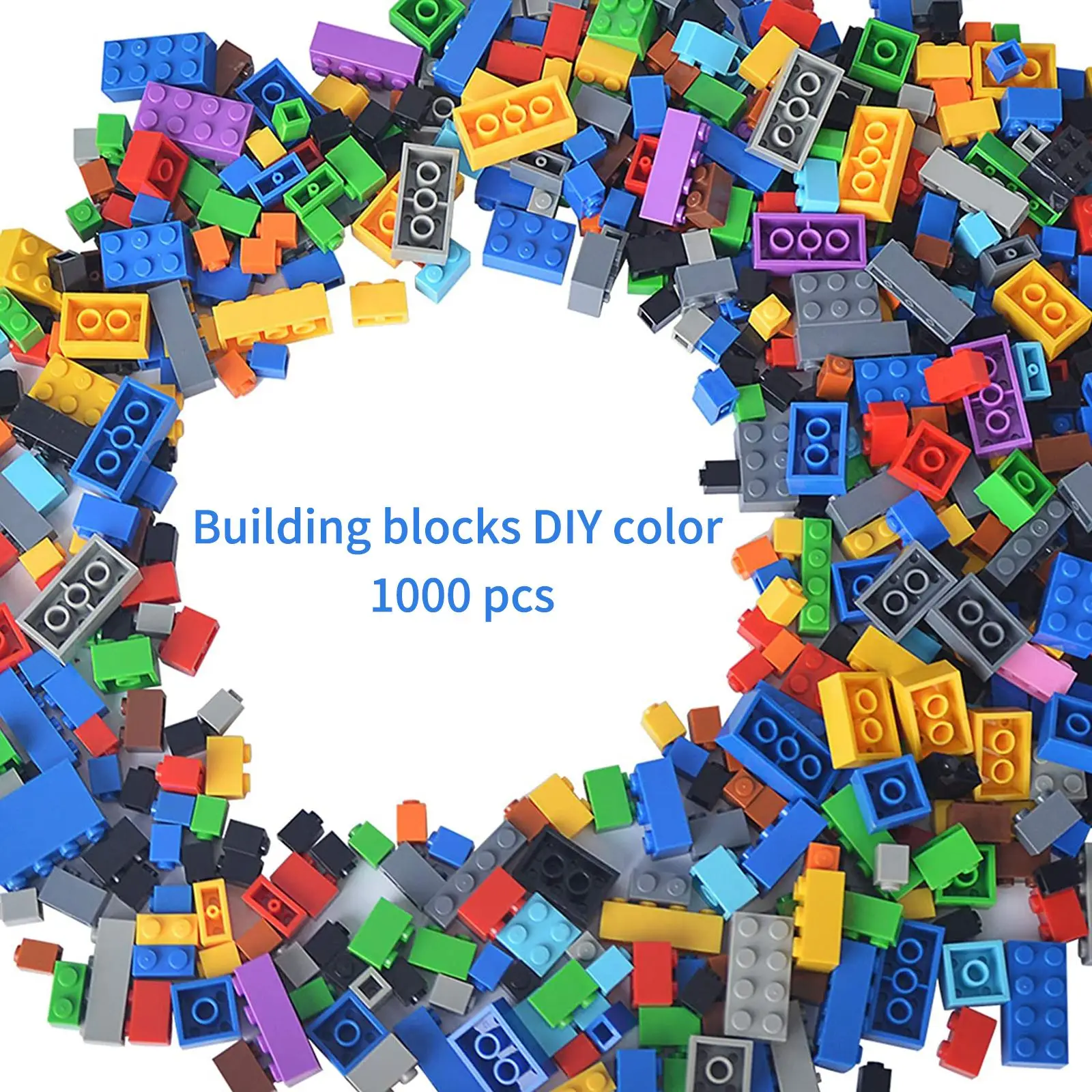 

1000 Pcs Plastic 3D Interconnecting Building Blocks Toys For Children Learning Colorful Brain Game DIY Block Boys Toy Kids Gift
