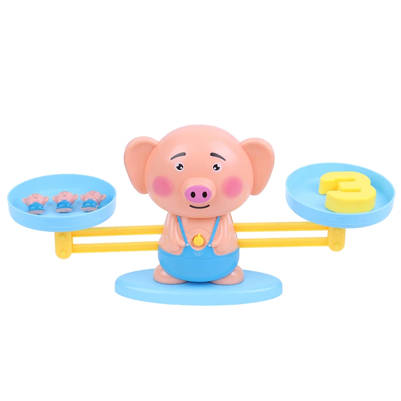 

1PC Math Match Game Board Toys Monkey Cat Match Balancing Scale Number Balance Game Educational Toy color random