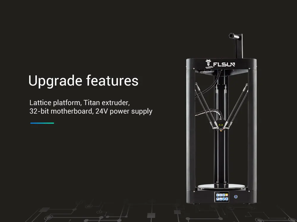 FLSUN Delta 3d принтер QQ-S Kossel автоматическое выравнивание Тепловая кровать большой размер печати 32 бита материнская плата 3d принтер