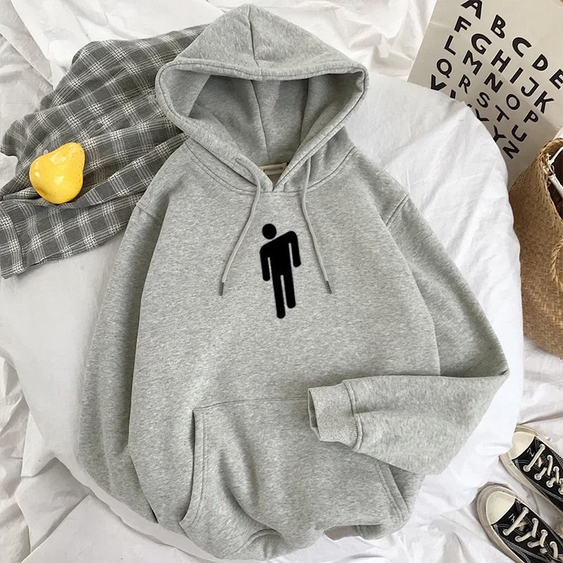 Billie Eilish толстовки размера плюс для пары повседневные женские и мужские пуловеры