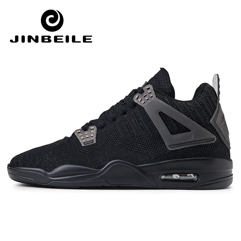 Черные мужские баскетбольные кроссовки уличные спортивная обувь