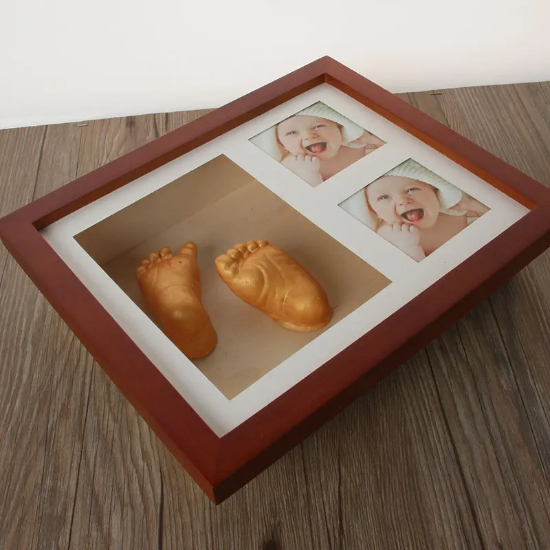 3D детская ручная форма нога печать фоторамка DIY штукатурка литье комплект стерео клон отпечаток руки Мемориал растут запись сувенир