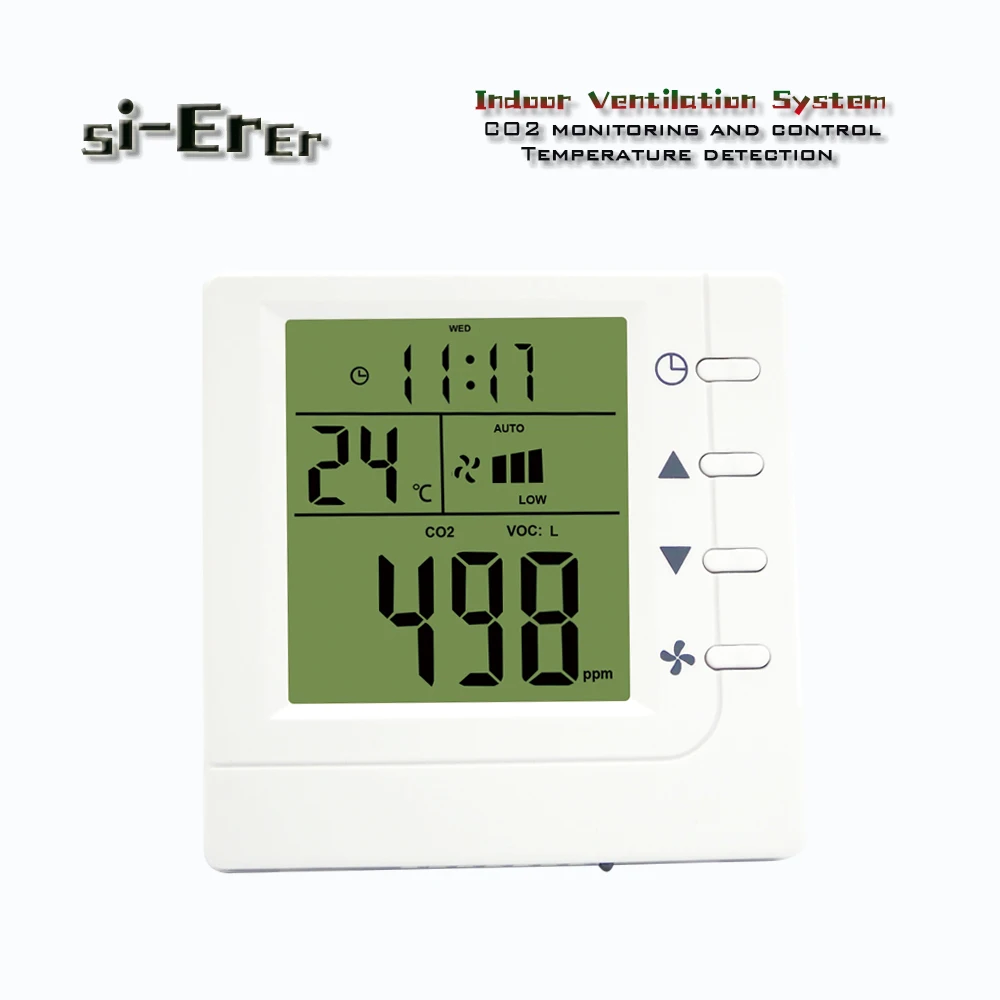 RS485 CO2 controller tester three speed relay output ventilation system,for conference room air quality monitor
