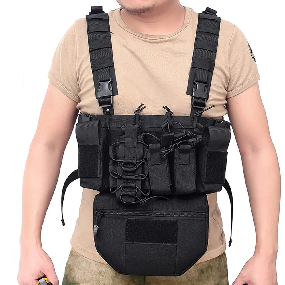 1000D тактическая сумка, военная сумка для живота, сумка для живота, сумка для аксессуаров, сумка для журналов, сумка-жилет для охоты на открытом воздухе