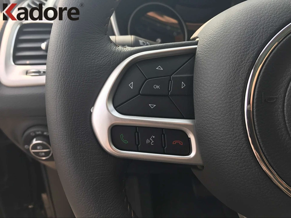 Матовый чехол для руля автомобиля Jeep Compass 2017 2018 2019 2020 ABS|compass cover|accessoire caraccessoires jeep |