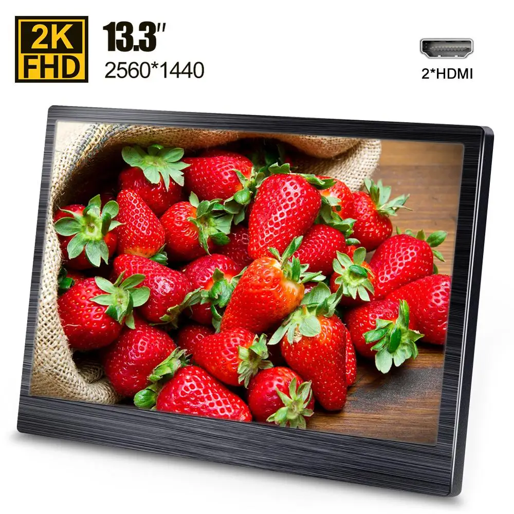 Недорогой портативный монитор 13 3 дюйма 2K IPS ЖК экран для Ps4 Xbox игрового ноутбука