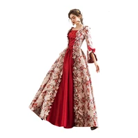 rococo baroque marie antoinette red ball dresses 18th century renaissance historical period victorian dress gown for women