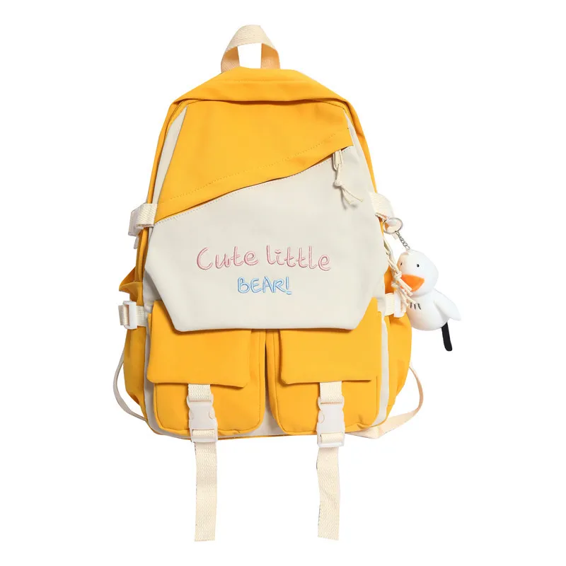 

Axzspdy, дизайнерские школьные ранцы для учеников Старшей школы, милый рюкзак контрастных цветов для девочек, дорожные сумки через плечо для по...