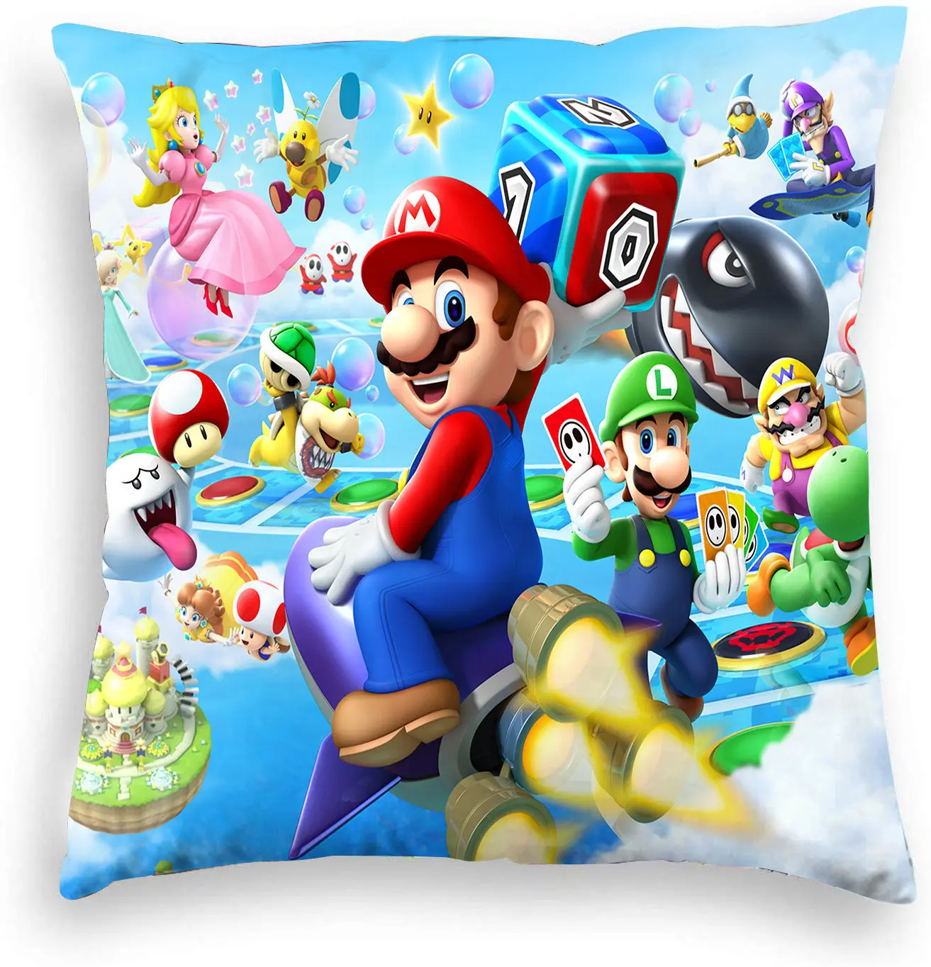 super mary series mario sofa pillow cover car living room pillow cover short plush peach skin plush pillow cover home free global shipping