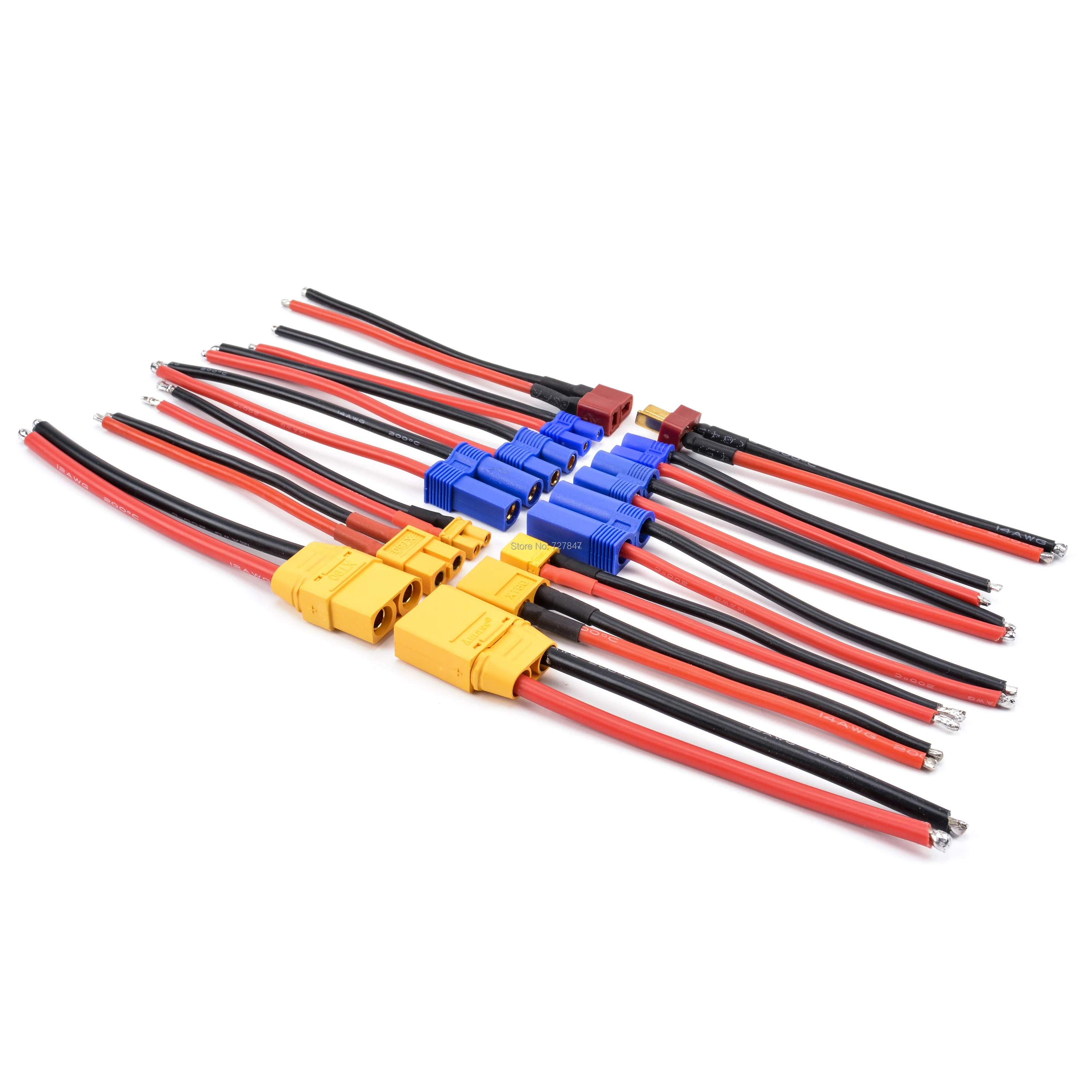 XT90 XT60 XT30 EC5 EC3 EC2 T разъем Штекерный/гнездовой силиконовый провод 12/14/16awg RC кабель