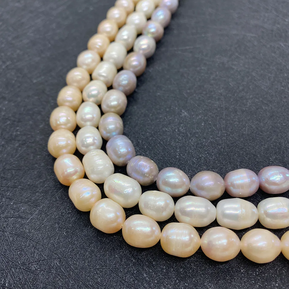 

Natural Freshwater Pearl Beads High Quality Rice Shape Punch Loose Beads for DIY Elegant Necklace Bracelet Jewelry Making
