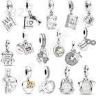 Женский браслет с подвеской в виде четырехлистного клевера, из серебра 925 пробы