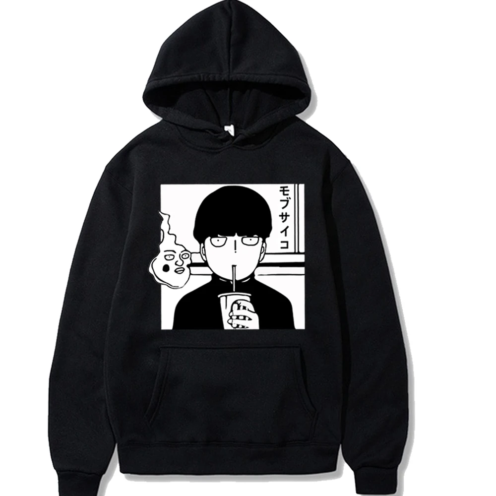 

Anime Mob Psycho 100 Black Funny Hoodies Sweatshirt Men Streetwear Harajuku Oversized Casual Women Winter Anime Homme Hoodies